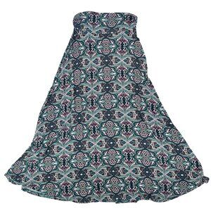 Renee C  Womens Blue Multi Paisley Print Comfort Stretch Waist Size M